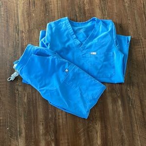 Figs Ceil Blue scrubs set